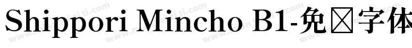Shippori Mincho B1字体转换